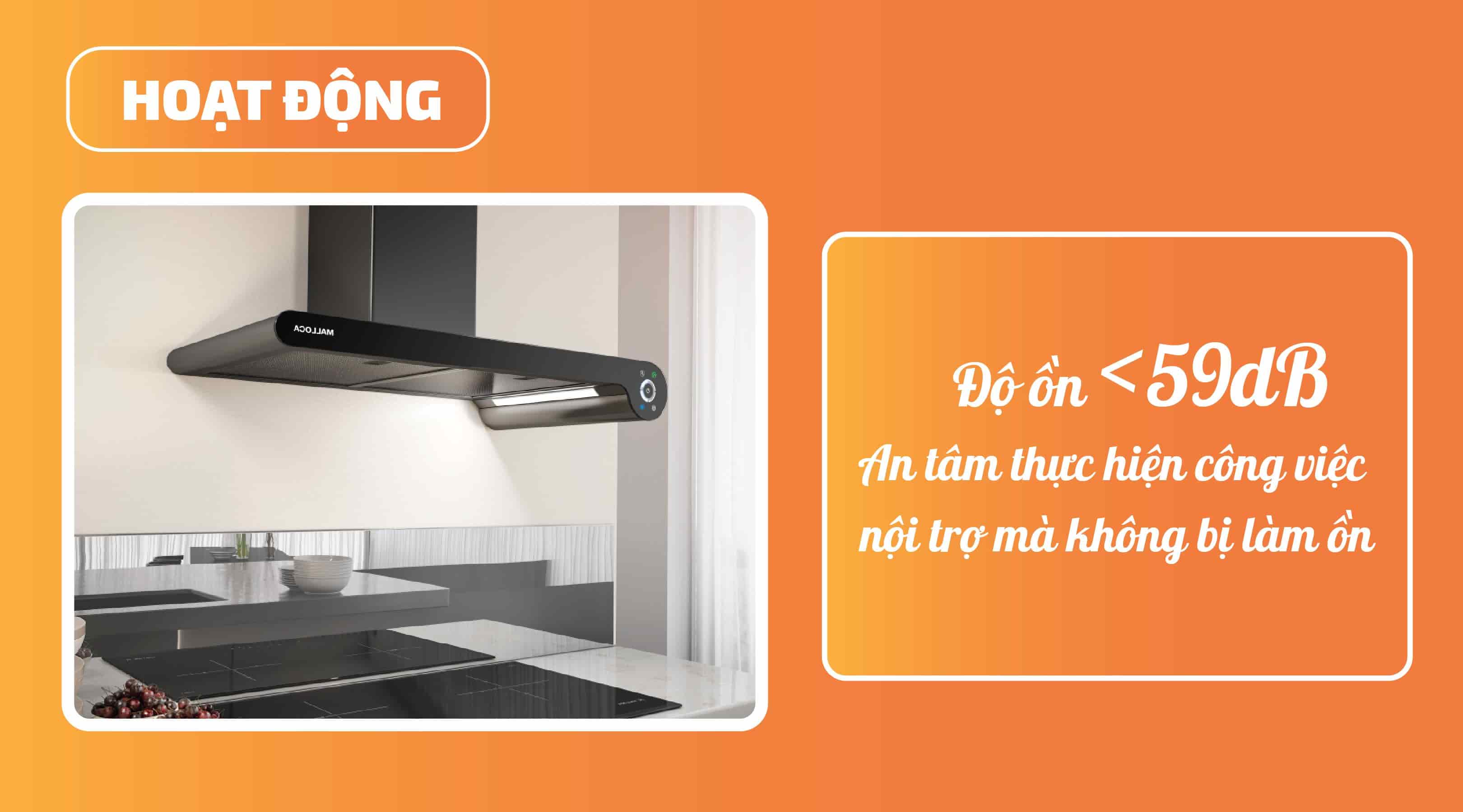 Máy Hút Mùi Malloca CIRCLE F-188 - Độ ồn chỉ 59dB